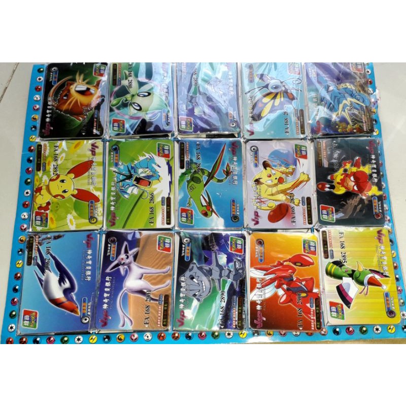 Sét 45 thẻ bài Pokemon_Vip bằng nhựa cứng kích thước 4x6cm