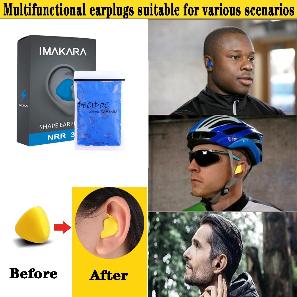 Nút Bịt Tai Bằng PU Mềm Mại Chống Ồn Chống Thấm Nước Có Thể Điều Chỉnh