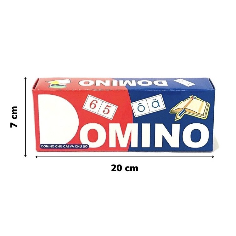Domino học chữ cái và số dành cho trẻ đồ chơi mầm non thông tư 02