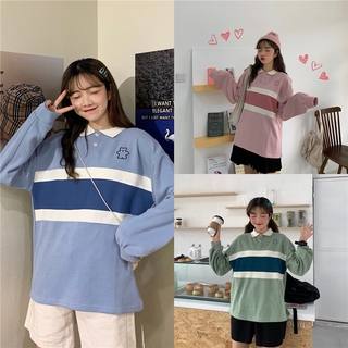 Kii Wii Áo Sweater Dài Tay Với Thiết Kế Dáng Rộng Xinh Xắn Dành Cho Nữ