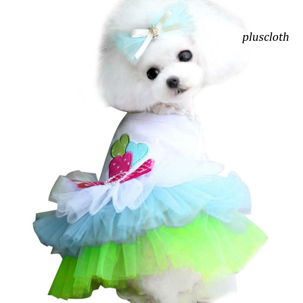 Đầm Thun Phối Ren Thời Trang Mùa Hè Cho Thú Cưng