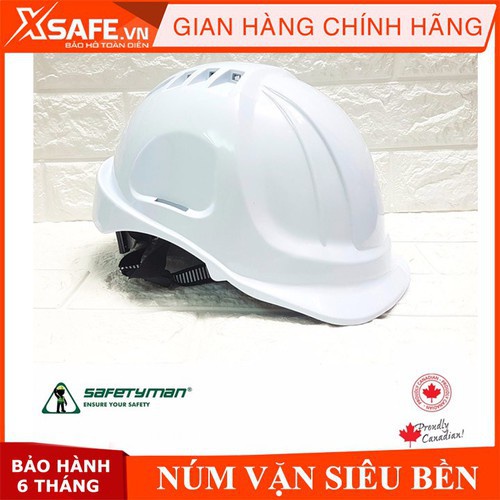 Nón Bảo Hộ Safetyman GM16 - Trắng/Vàng