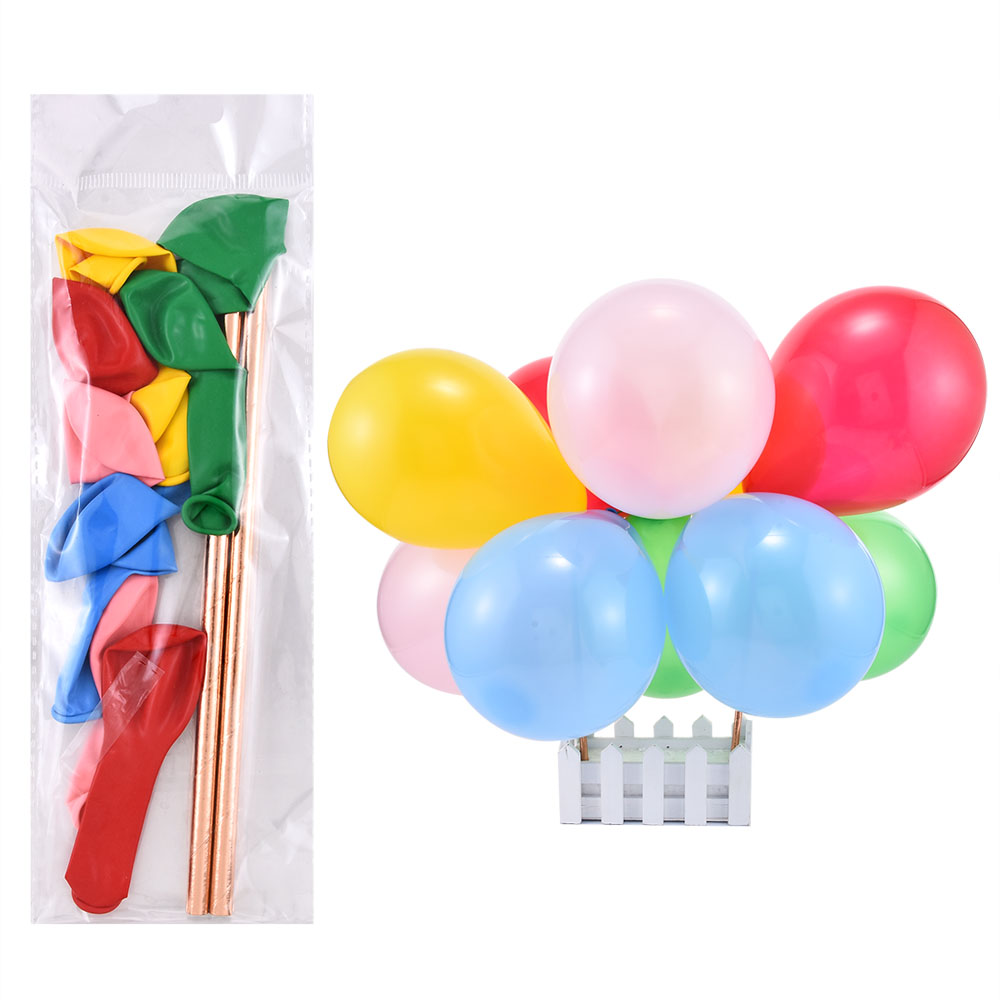 Bộ 14 Bong Bóng Trang Trí Bánh Sinh Nhật