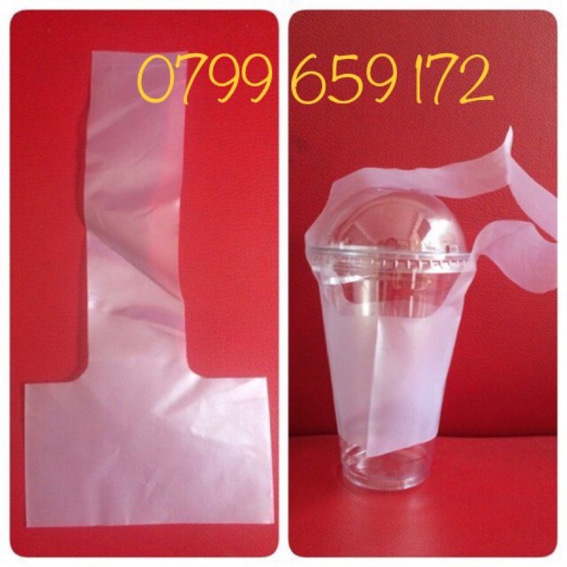 Bọc nhựa chữ T đựng ly