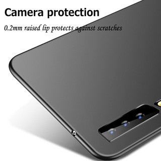 Ốp điện thoại bằng nhựa cứng mặt lì siêu mỏng chống sốc cho Samsung Galaxy A7(2018)