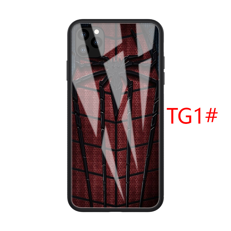 Ốp điện thoại kính cường lực hình S116 Marvel Avengers cho iPhone 11 Pro XS Max X XR 8 7 6S 6 Plus 5S 5 SE 2020