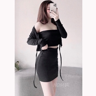 Set ba Món Áo kèm chân váy body