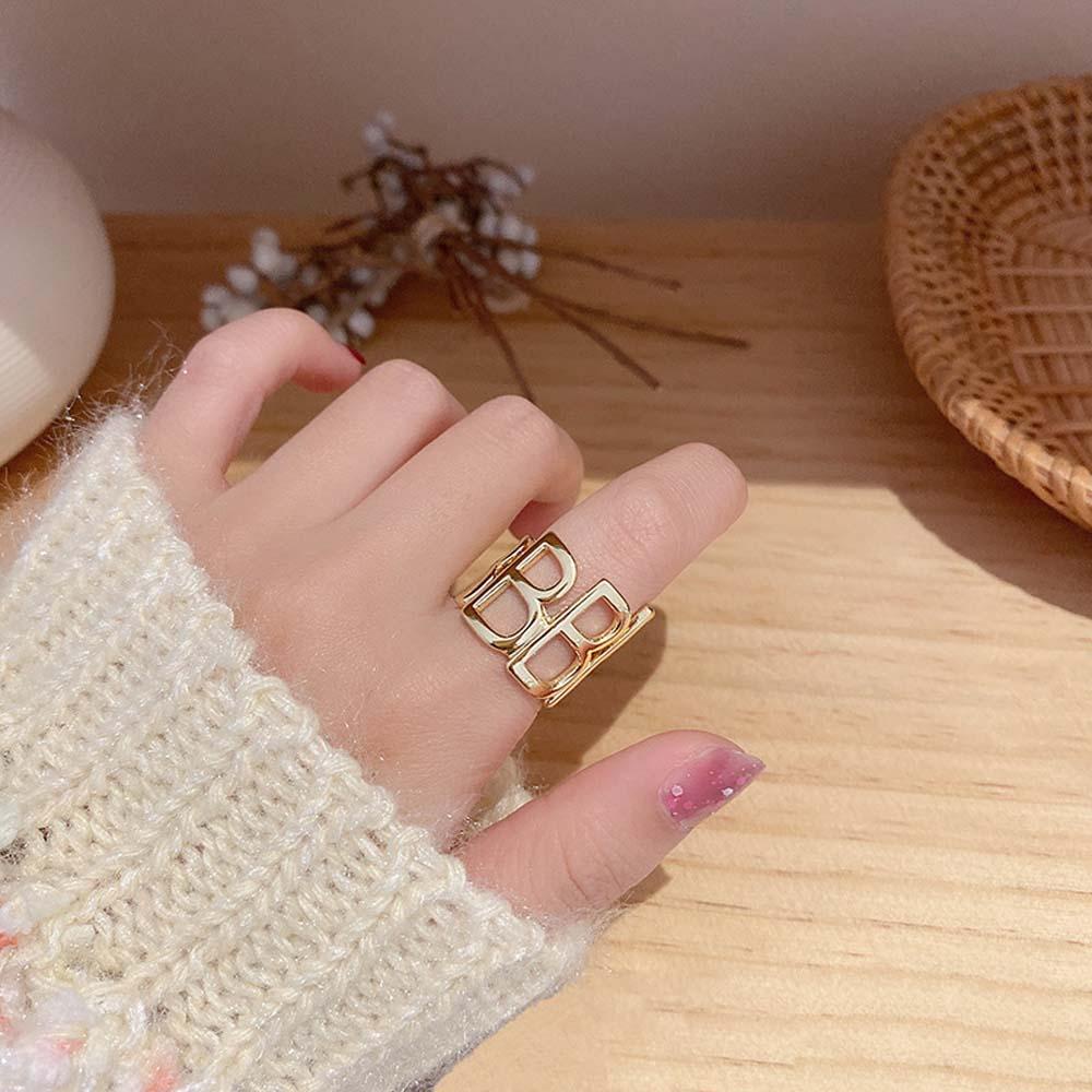 Nhẫn Hở Khắc Chữ B Thời Trang Cho Nam