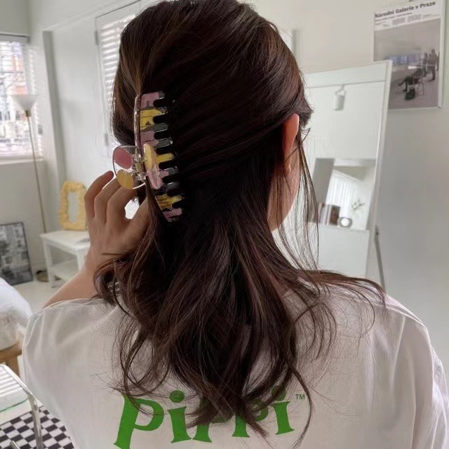 Kẹp Tóc Hình Cá Mập Cỡ Lớn Phong Cách Hàn Quốc Đơn Giản