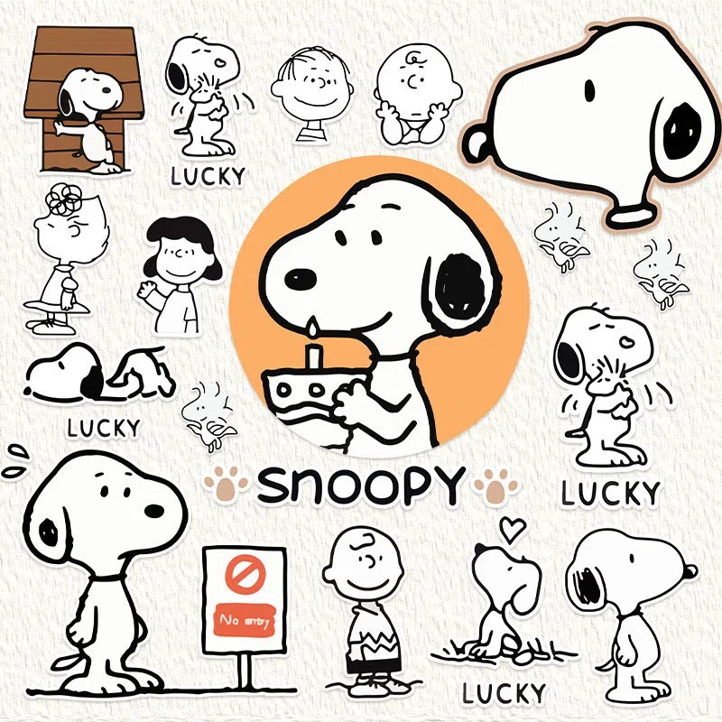 Hoạt Hình Nhãn Dán Trang Trí Đa Năng Hình Chú Chó snoopy Dễ Thương