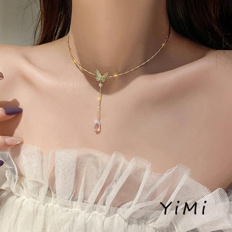 Vòng cổ Mặt Hình Bướm Phong Cách Hàn Quốc