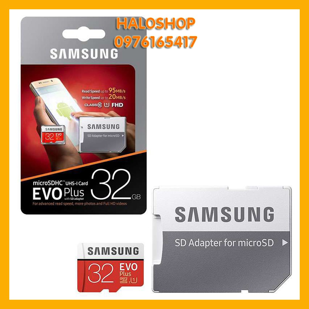 Thẻ nhớ MicroSD 32GB/64GB Samsung EVO Plus Class 10 Box 95MB/S chính hãng