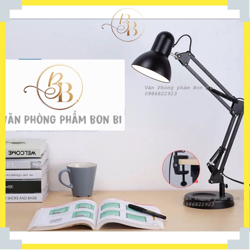 Đèn Kẹp Bàn Học, Đọc Sách, Làm Việc ERAS E354/E358. Kẹp Bàn Chắc Chắn. Bóng LED Chống Cận Bảo Vệ Mắt