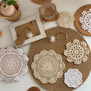 Miếng Lót Lọ Hoa Bằng Ren Cotton Trang Trí Bàn Ăn Làm Phụ Kiện Chụp Ảnh