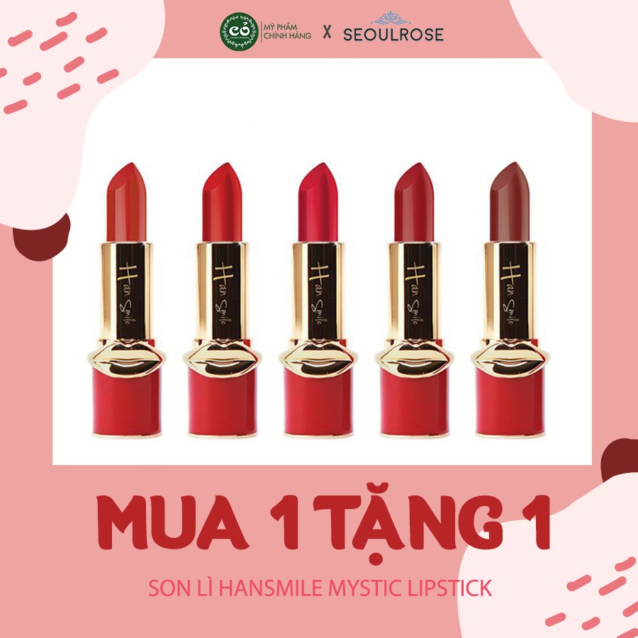 Son Hansmile Mystic Lipstick (MUA 1 CÂY, TẶNG 1 CÂY)