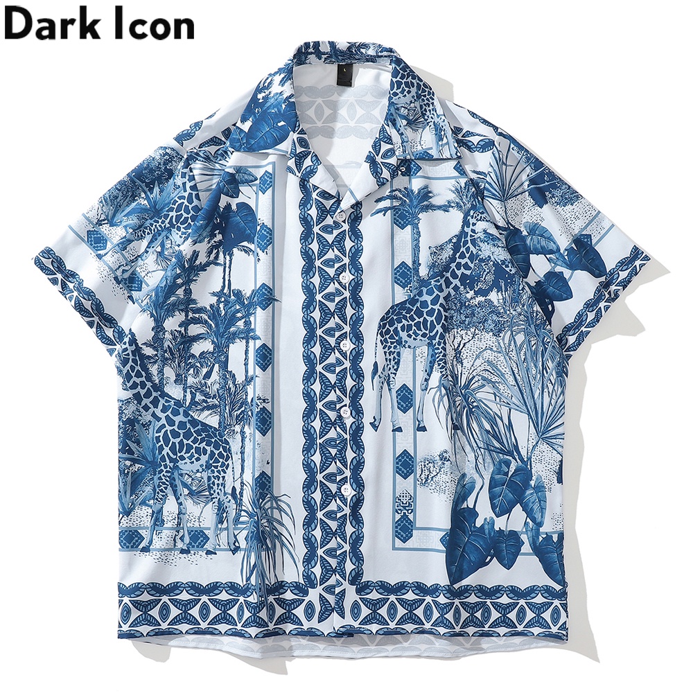 Áo Sơ Mi Nam In Hoạ Tiết Phong Cách Hawaii Trẻ Trung Cá Tính