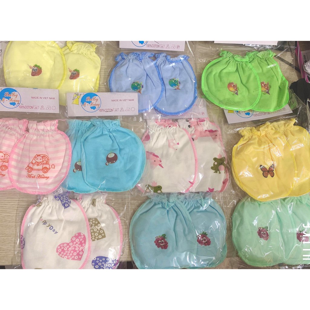 Set bao tay bao chân BabyM-Hoang 100%cotton