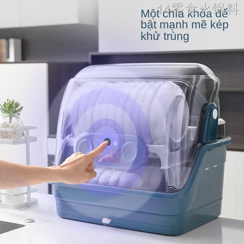 XKhử trùng Tủ đựng chén đĩa đa chức năng Hộp đựng bộ đồ ăn gia đình Bộ đồ ăn nhà bếp Thoát nước Giá để bát đĩa đôi Khử t