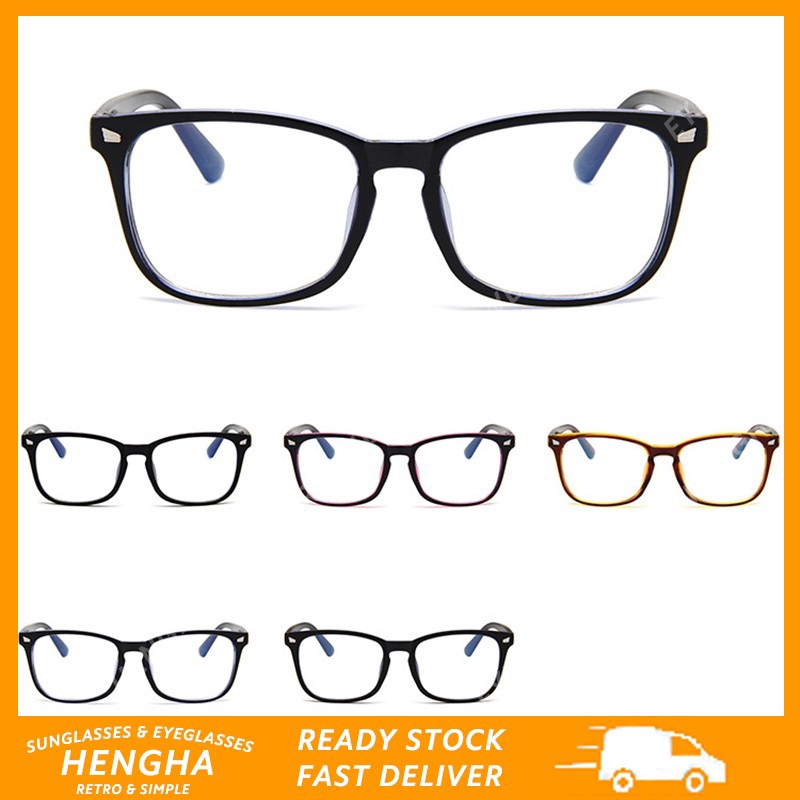 Kính mát gọng vuông chống bức xạ phong cách retro Hàn Quốc