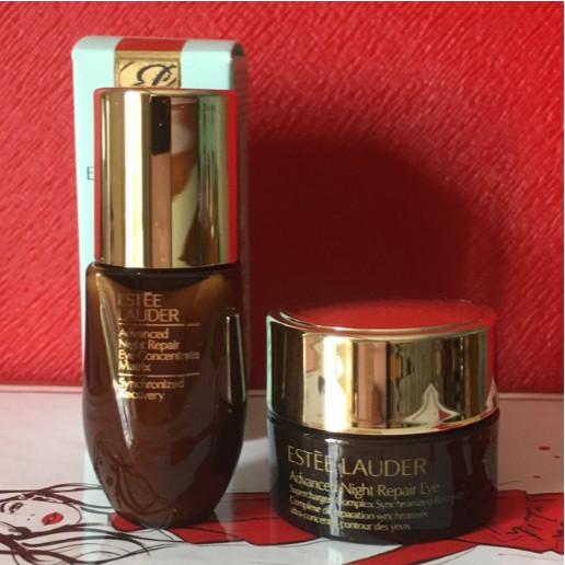 Combo kem và tinh chất dưỡng mắt nâu Estee Lauder - deluxe minisize