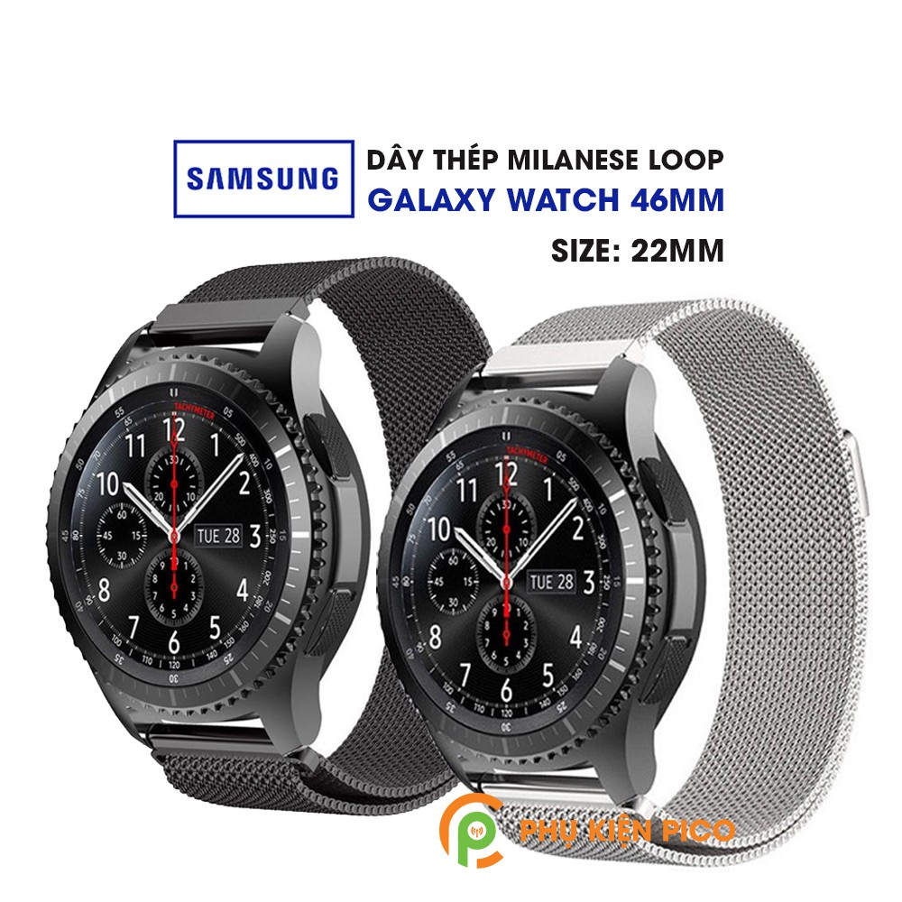 Dây đồng hồ Samsung Galaxy Watch 46mm Milanese Loop 22mm bằng thép không gỉ có khóa nam châm – Dây thép Milanese Loop