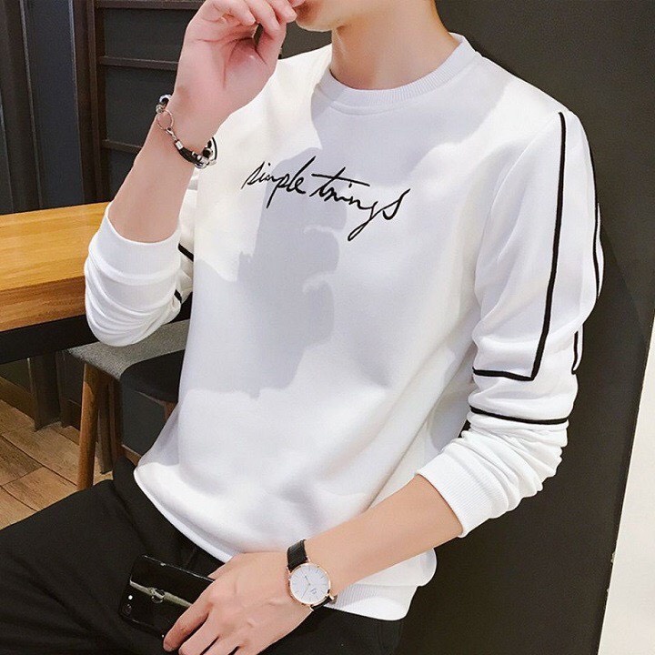 Sweater 💝 Áo thun nam 💝 áo thun nam tay dài, có loại nỉ ấm mùa đông unisex form rộng thoáng mát  hàn quốc kute giá rẻ