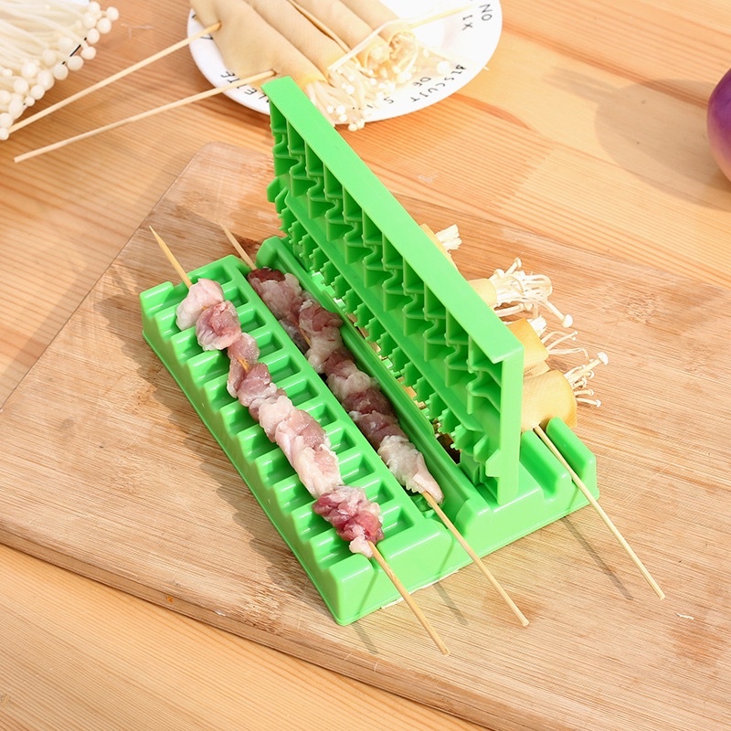 Dụng Cụ Kẹp Xiên Rau Thịt BBQ,3 Trong 1 Tiện Dụng