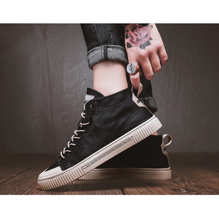 Giày nam cao cổ đen - Giày thể thao nam cao cổ GC310 Giày nam siêu Hot 2021 | BigBuy360 - bigbuy360.vn