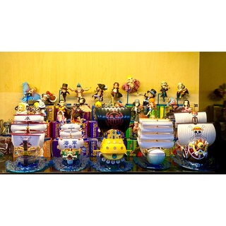 Mô hình thuyền Thousand Sunny, Shank, Law, Shengoku và Râu Trắng trong One Piece dạng thu nhỏ