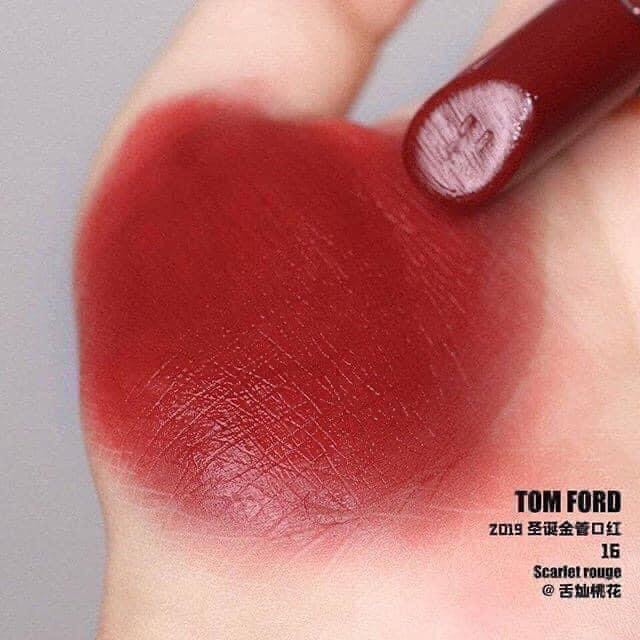 Son TOMFORD 16 Scarlet rouge vỏ vàng LIMITED sang chảnh SALE 50%.