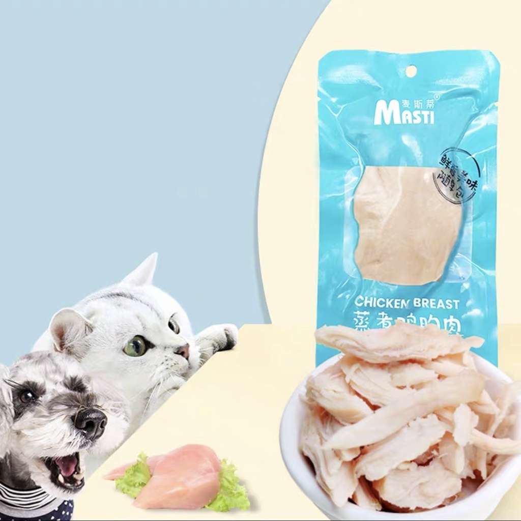 Ức gà hấp ăn liền Masti cung cấp bổ sung dinh dưỡng dành cho chó, mèo - Pika Petshop