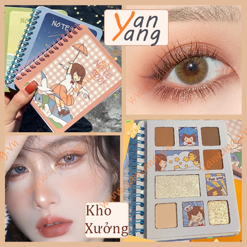 Bảng phấn mắt 6 ô màu hãng Maffick - Notebook Girl Diary | BigBuy360 - bigbuy360.vn