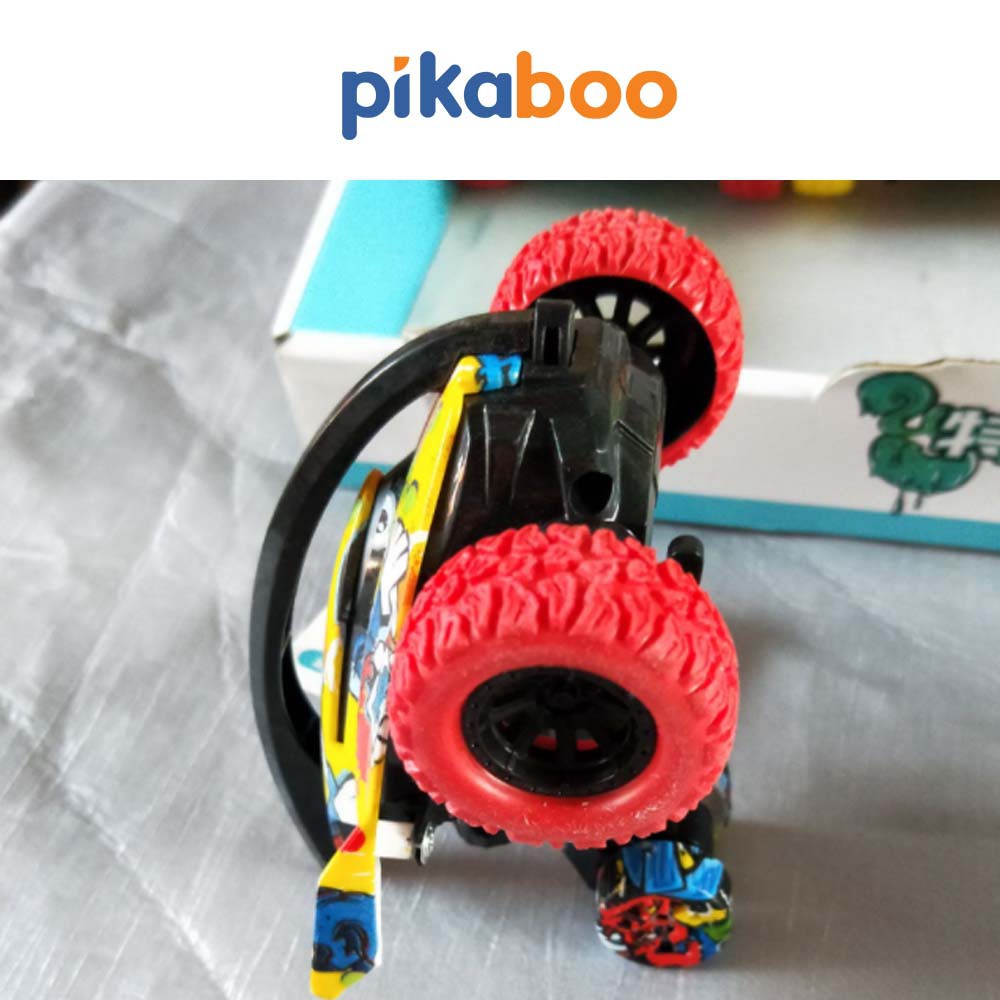 Đồ chơi ô tô địa hình 360 độ chạy đà cao cấp Pikaboo, 4 màu, chất liệu nhựa ABS cao cấp đảm bảo an toàn dành cho bé