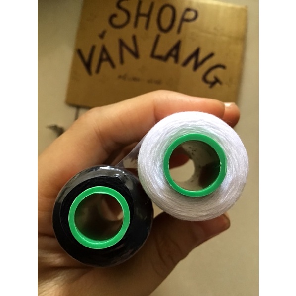 Chỉ may màu trắng / đen - chỉ may cuộn nhỏ 900mét