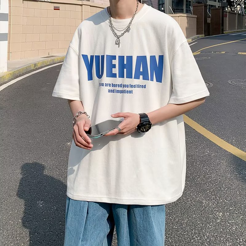 Áo Thun Tay Ngắn Dáng Rộng In Chữ Phong Cách Hip Hop Thời Trang Mùa Hè Cho Nam Và Nữ size M-8XL