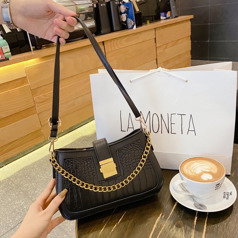 BÁN SỈ TÚI TREND BAG 2 MÀU ĐEN TRẮNG CHO NỮ