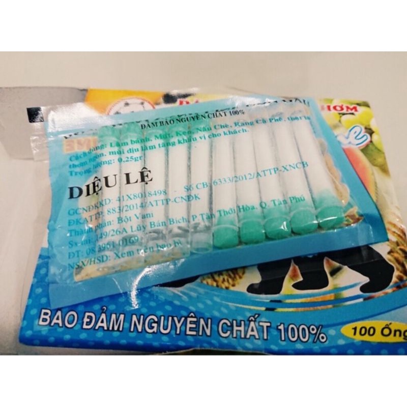 Vani ống / Bột vani / Vanilline (1 vỉ 10 ống)
