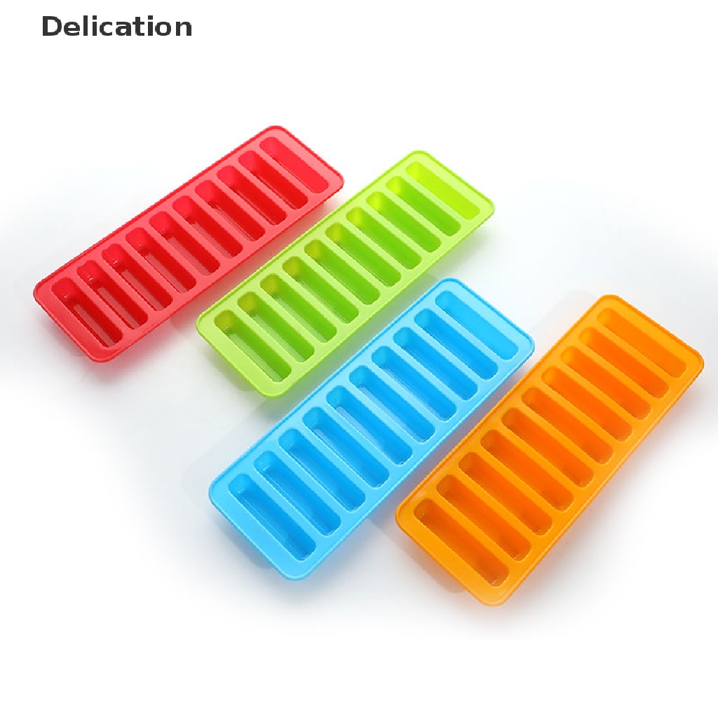 Khuôn silicon 10 ngăn làm đá viên kiểu thanh dài tiện dụng