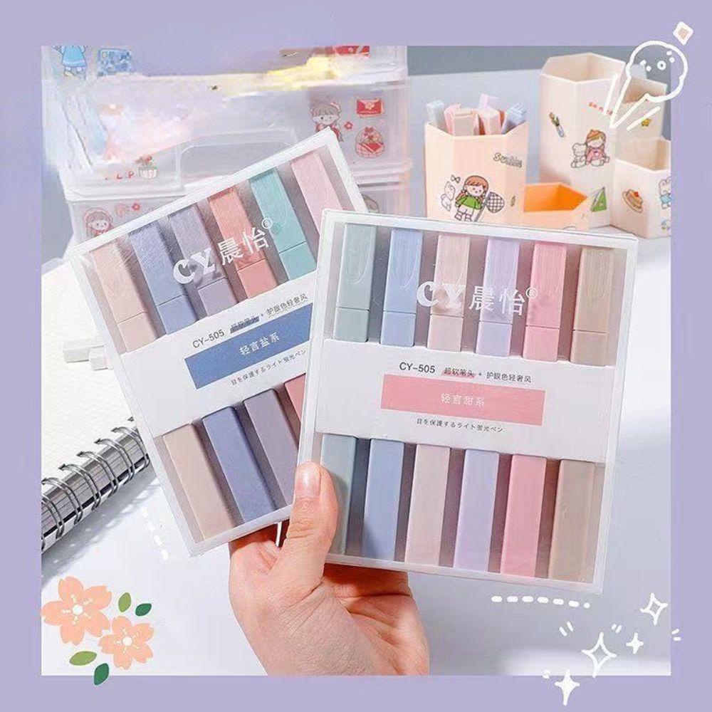 Bộ 6 Bút Đánh Dấu Morandi Màu Sắc Dành Cho Học Sinh