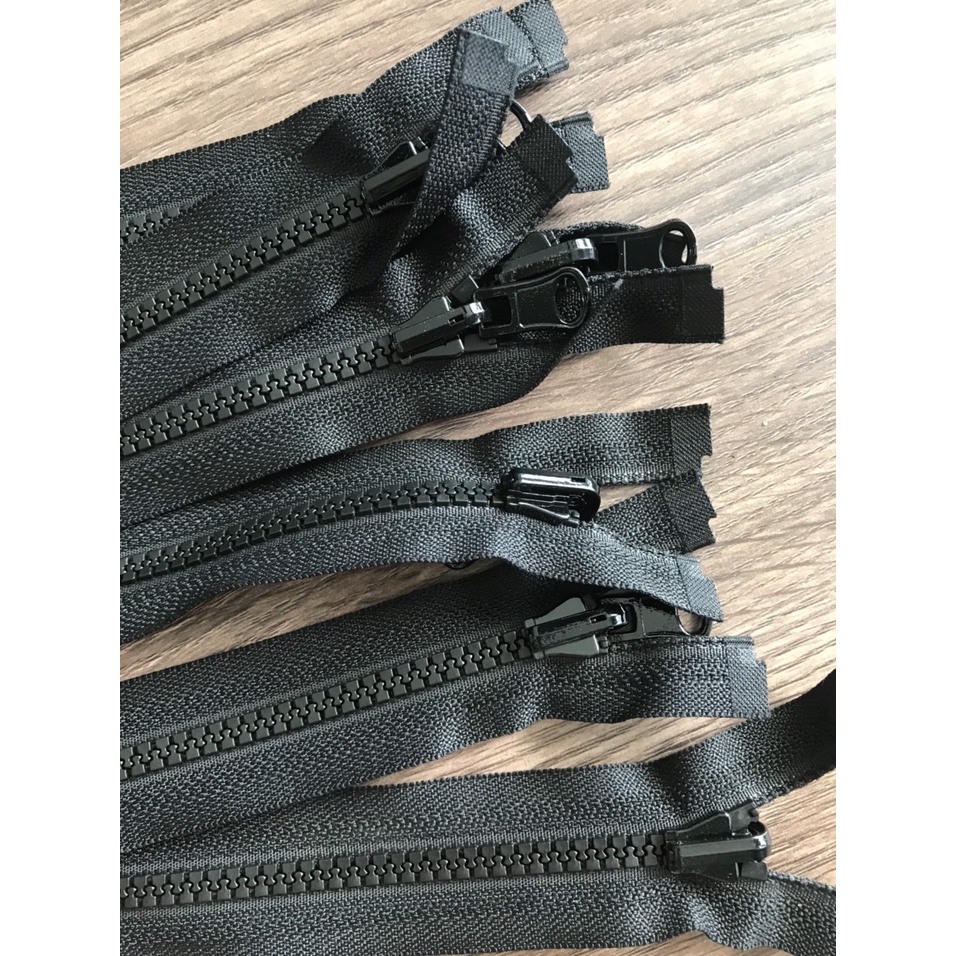 65~66cm-Dây kéo 2 mặt MÀU ĐEN Dây kéo OBO cho áo khoác, túi xách, thủ công loại tốt hàng vnxk