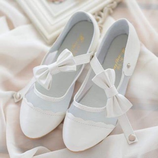 [ORDER] Giày nơ voan công chúa diễm lệ bánh bèo loè loẹt sắc sảo phơi phới ánh tà dương