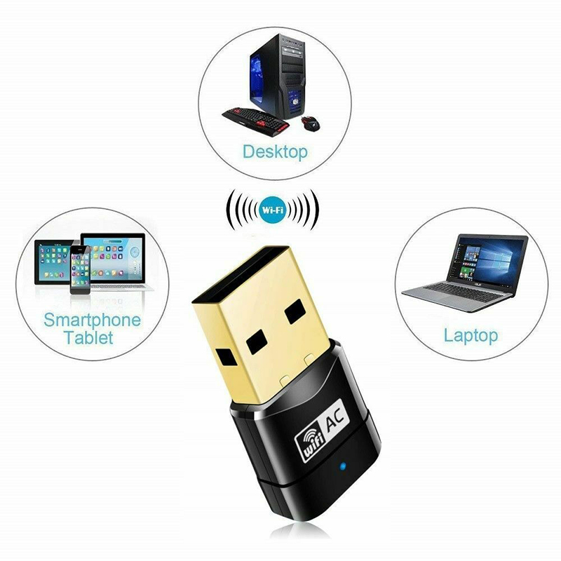Usb Wifi 600 Mbps 2.4-5ghz 802.11 Ac Laptop Pc