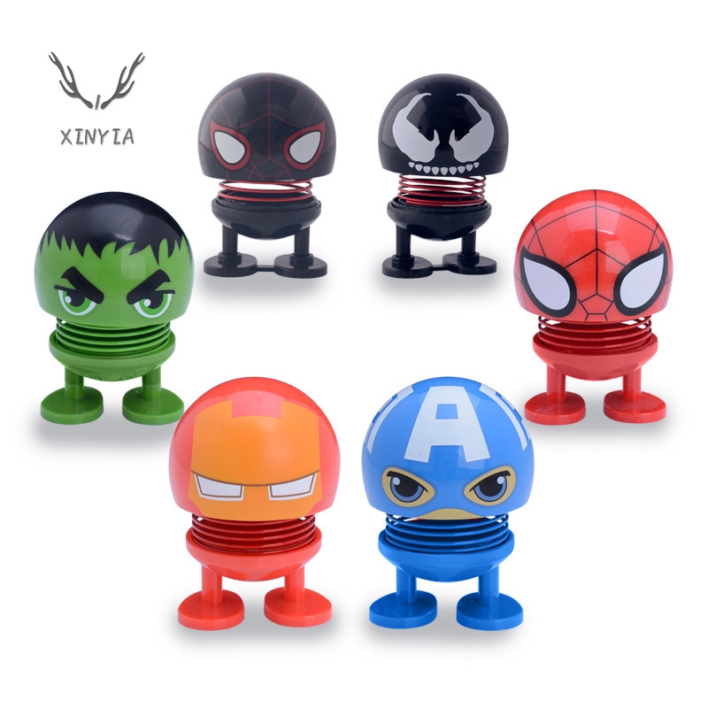 Đồ trang trí xe hơi hình Iron Man/captain America/liquid/hulk/spiderman độc đáo