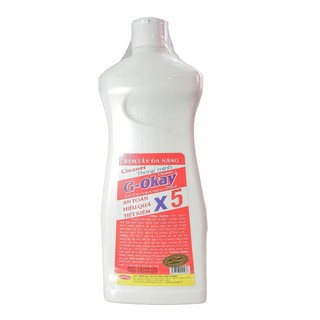 Kem tẩy Thiết bị vệ sinh đa năng G-Okay 800gr, xử lý cặn bám lâu ngày trên inox, nhựa, đồ da siêu tiết kiệm.