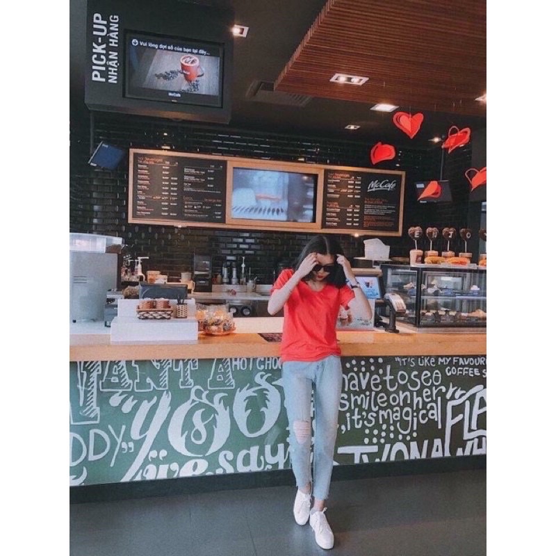 Áo thun trơn basic HM  cổ tròn vnxk