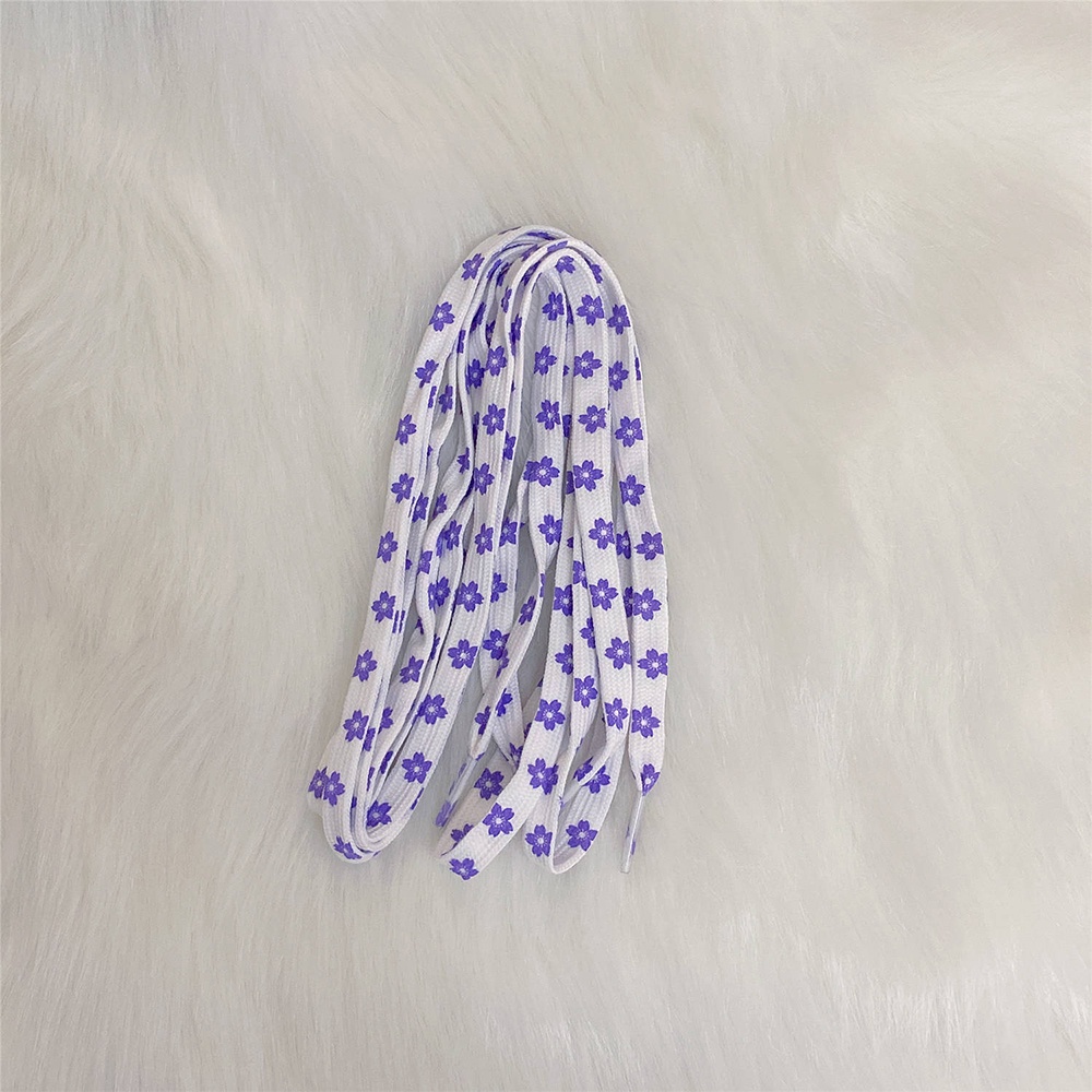 Cặp Dây Giày 100CM Bằng Vải canvas Phối Họa Tiết Hoa Anh Đào Dễ Thương