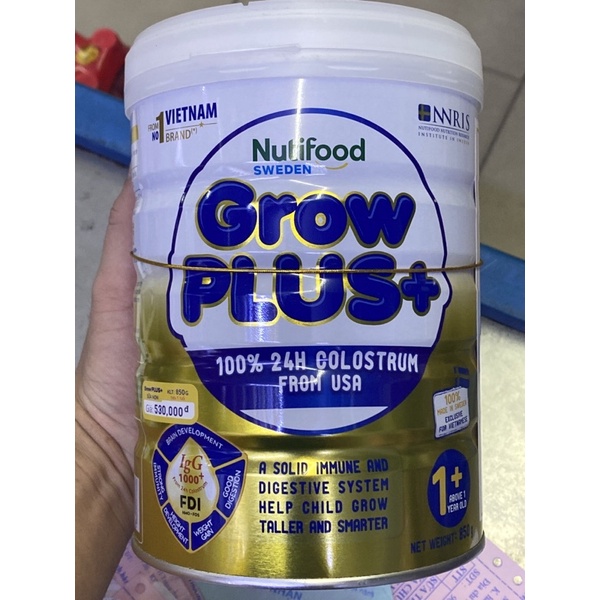 Sữa bột Nutifood GROW PLUS vàng 1+ 800g