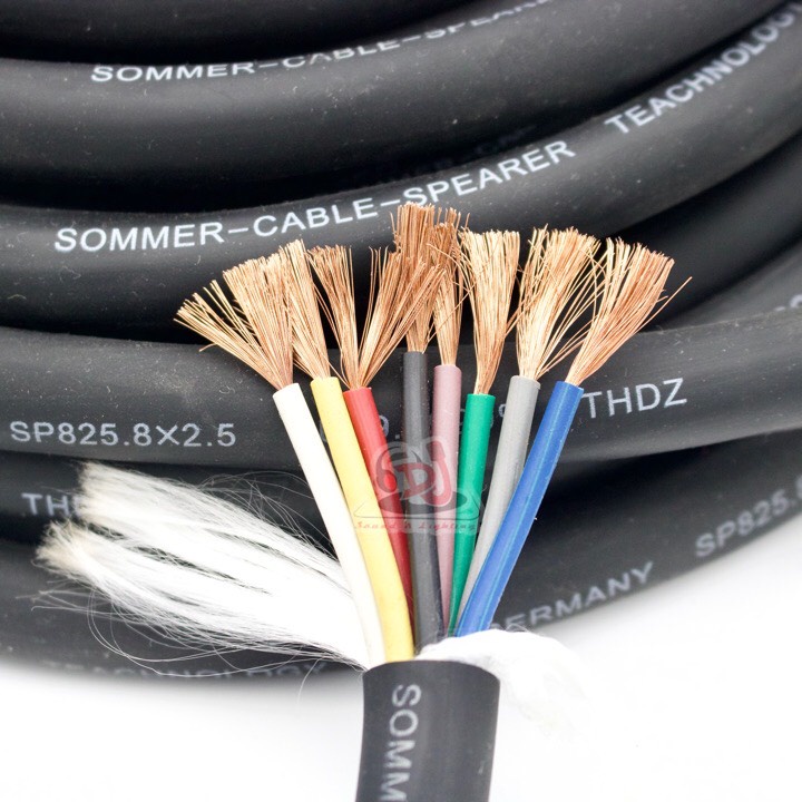 Dây loa 8 ruột 2.5mm combo 5m dây loa Sommer germany, dây đồng nguyên chất, day loa 8 loi day loa 8 ruot, Chuyên bán dây