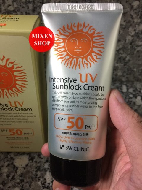 {Chính Hãng - Ảnh Thật} Kem chống nắng 3w Clinic Intensive UV Sunblock Cream SPF 50 | BigBuy360 - bigbuy360.vn