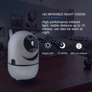 EVKVO - Theo dõi tự động - YI LOT APP FHD 3MP Rotate WIFI CCTV Camera Wireless PTZ IP Camera CCTV IR Night Vision WIFI Home Security Surveillance Camera